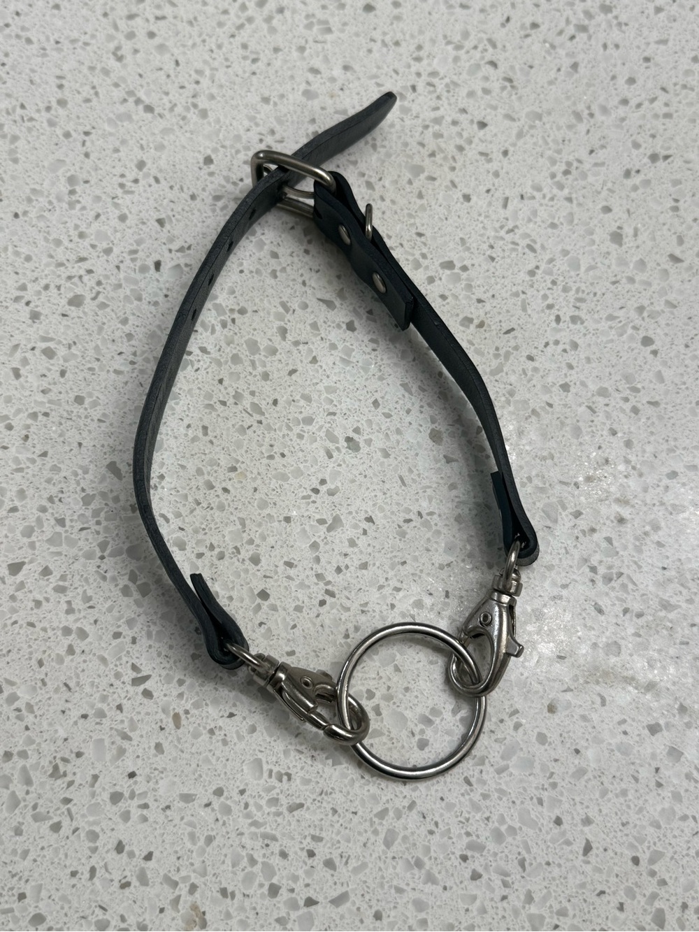 Baby Turns Blue Sina Vegan Leather O-Ring Choker